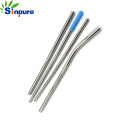 China Supply Stainless Steel Metal Drinking Straws Free Cleaning Brush Included